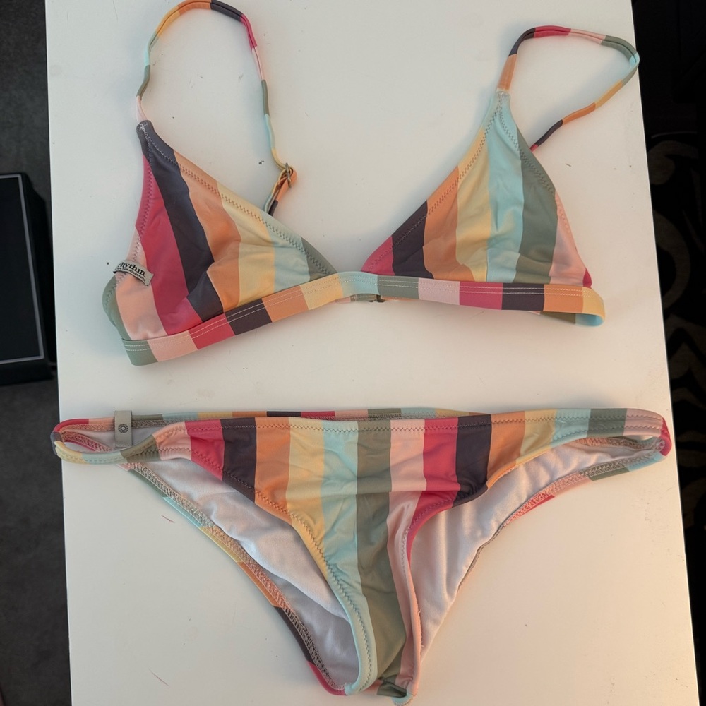 Rhythm Multicolor Striped Swimwear